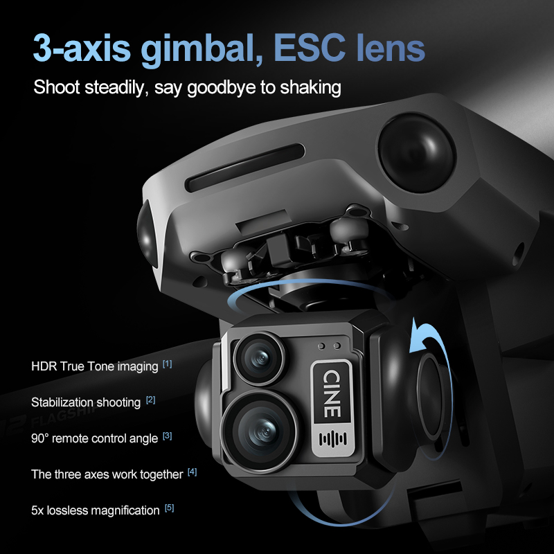 8K 3 Axis Gimbal Brushless 7.2 - đánh giá và giá Drone Gimbal Brushless