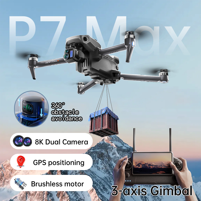 NEW P7 Max Drone 8K Camera GPS - đánh giá và giá Drone Gimbal 3 Axis